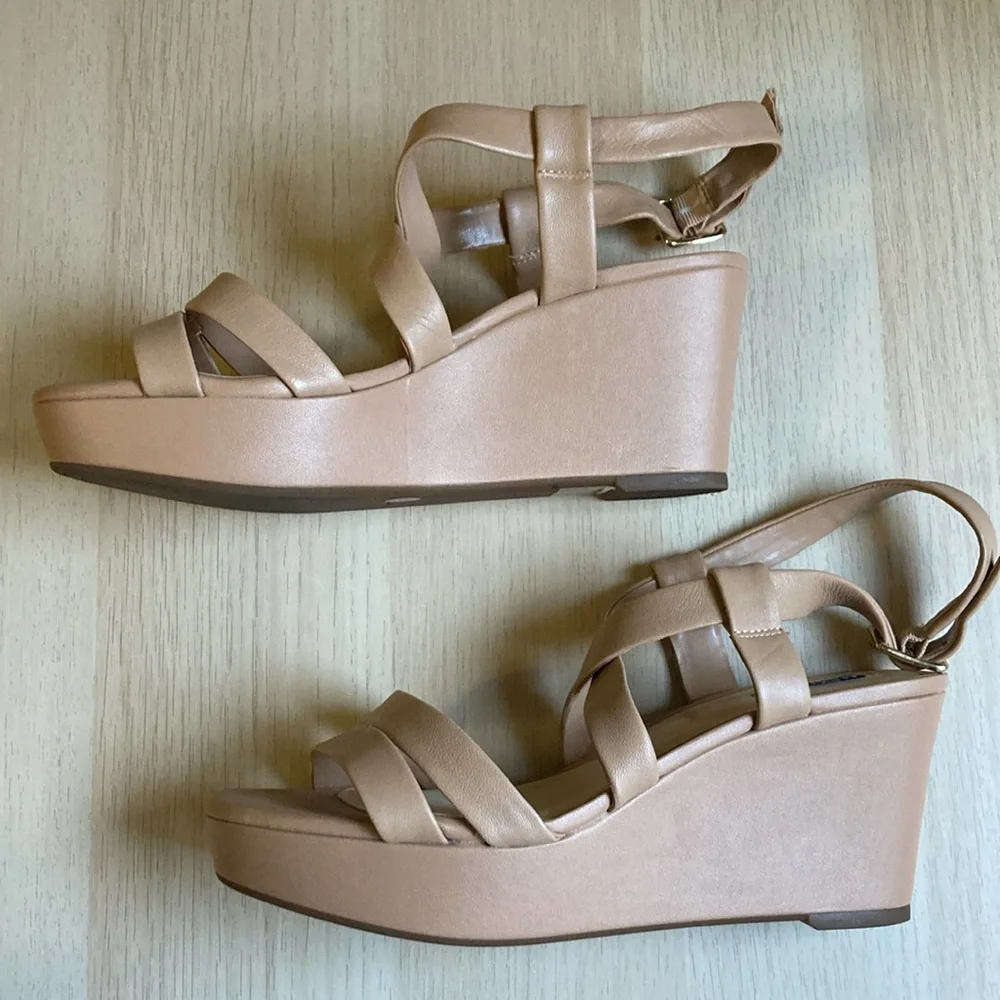 Alex Marie Tan Block Heel Sandals, Wedges Size 9 women’s